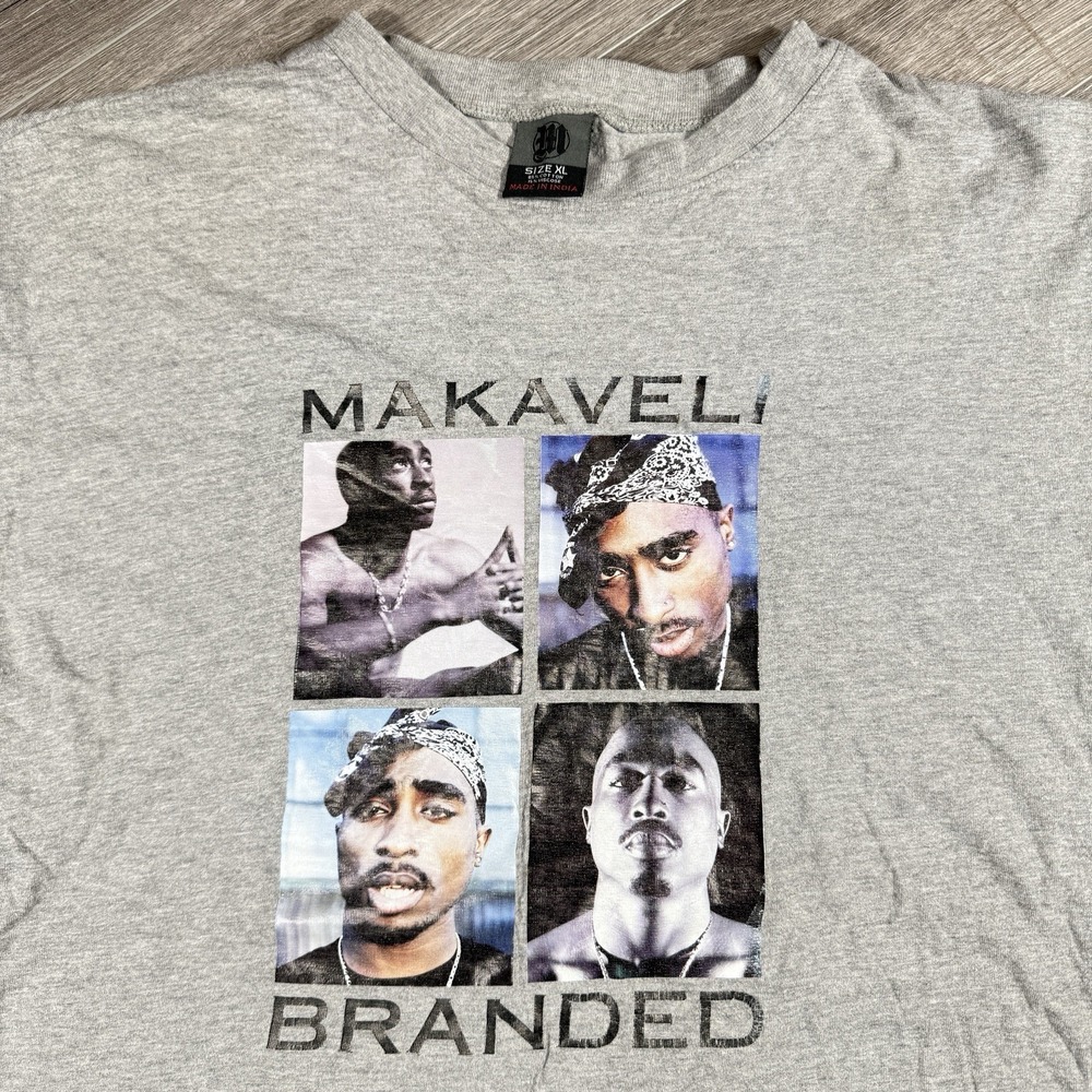 VNTG 90's Makaveli Branded‎ Tupac 2pac T Shirt Rap Tee Size XL Oversized